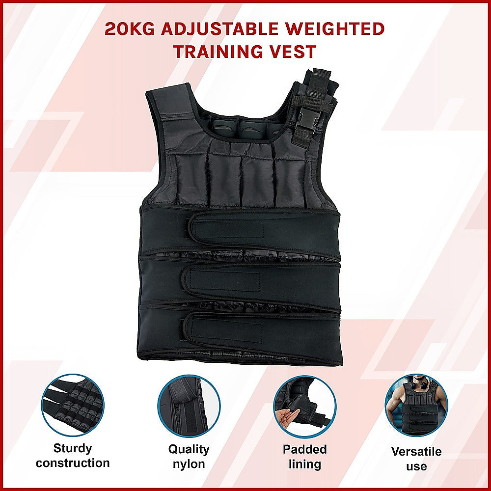 20Kg Adjustable Weighted Training Vest