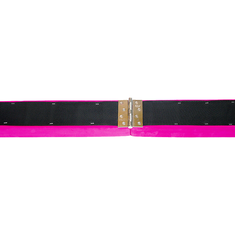 2.2m Gymnastics Folding Balance Beam Pink Synthetic Suede