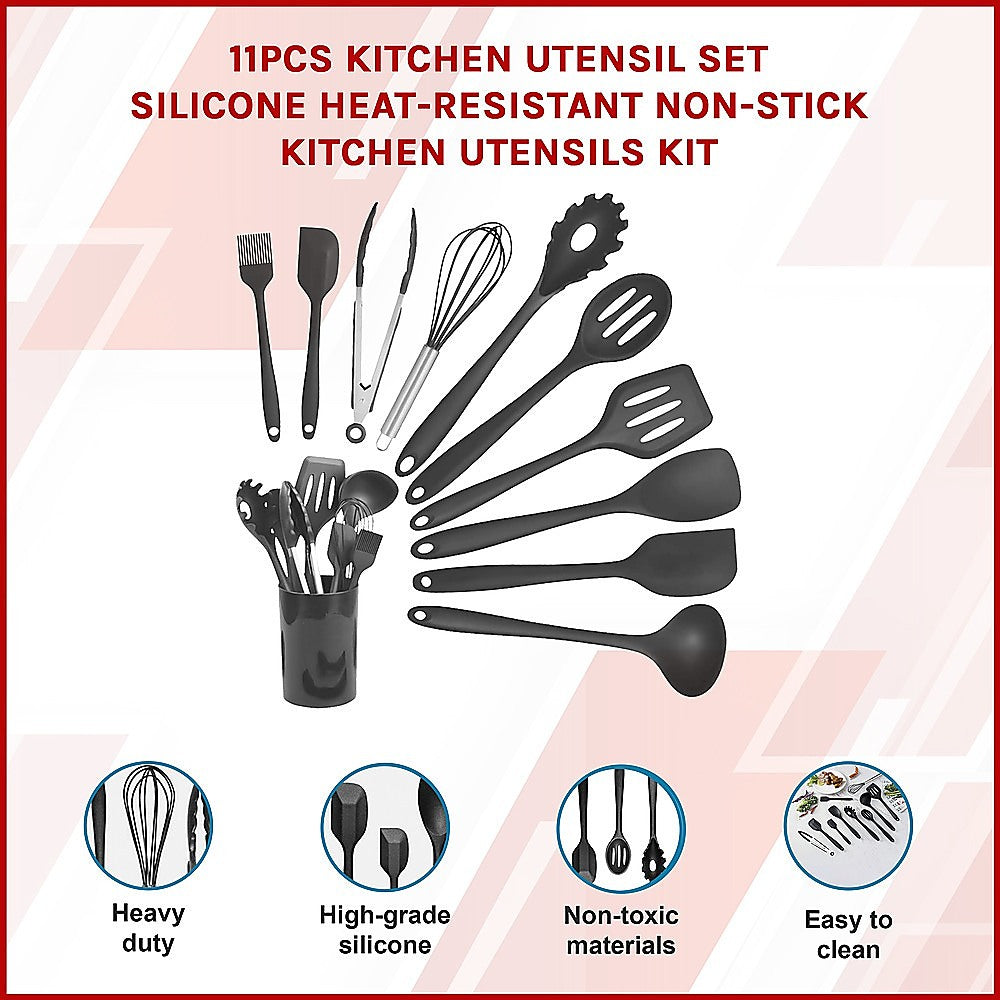 11pcs Kitchen Utensil Set Silicone Heat-Resistant Non-Stick Kitchen Utensils kit