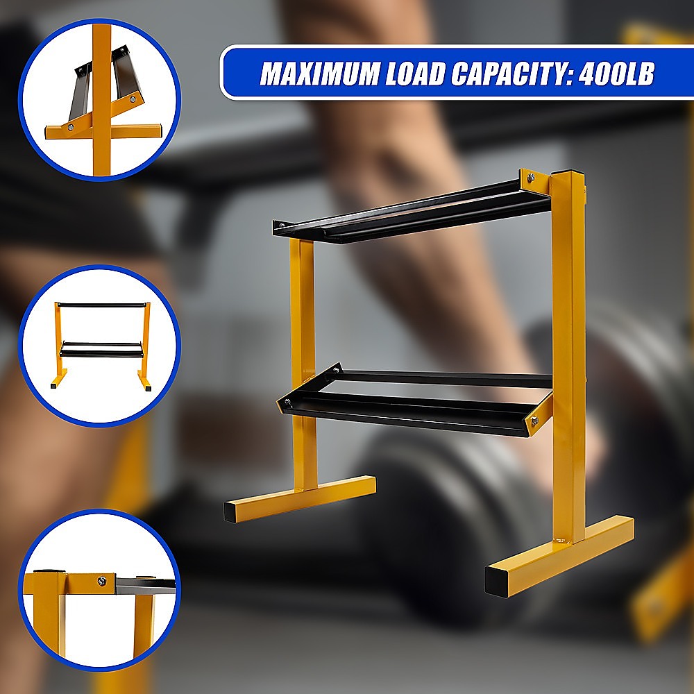 2 Tier Dumbbell Rack for Dumbbell Weights Storage