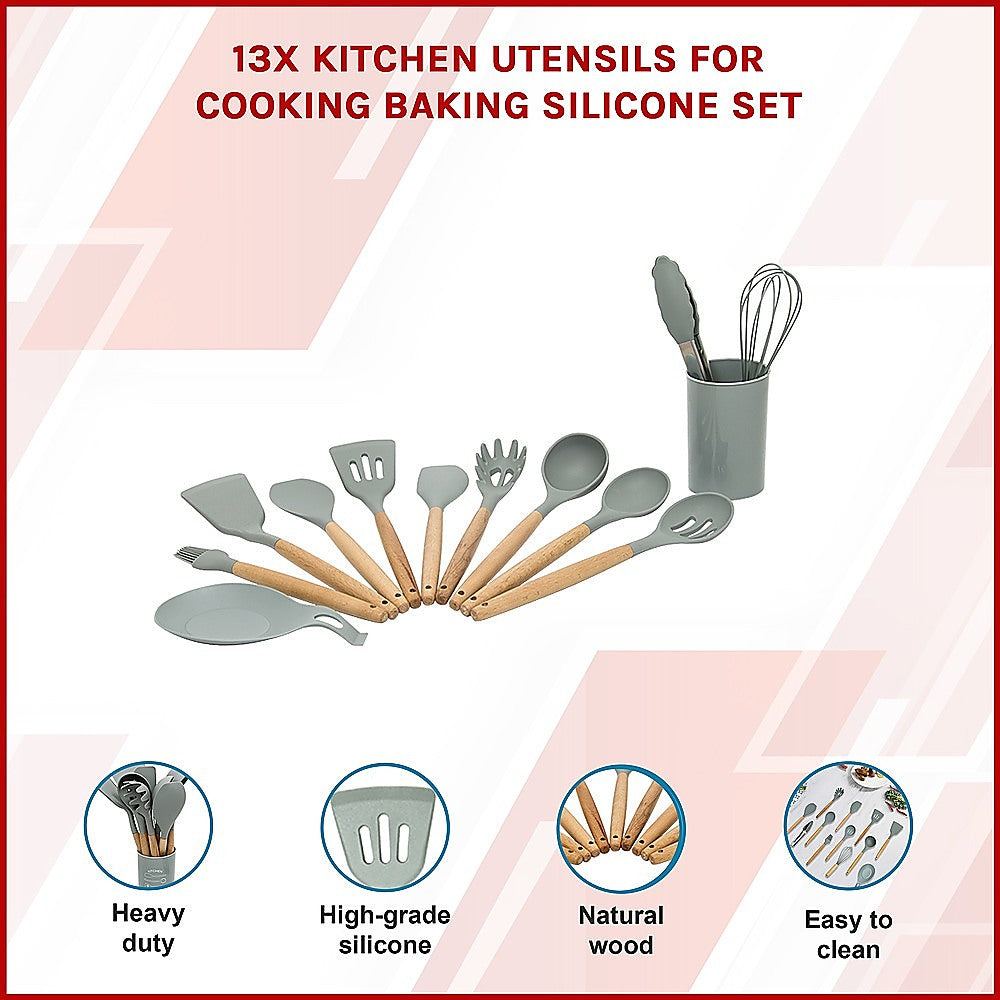 11x Kitchen Utensils for Cooking Baking Silicone Set