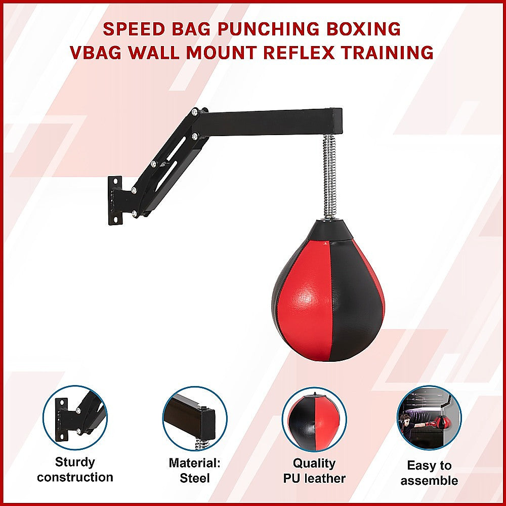 Speed Bag Punching Boxing Bag Wall Mount Reflex Training