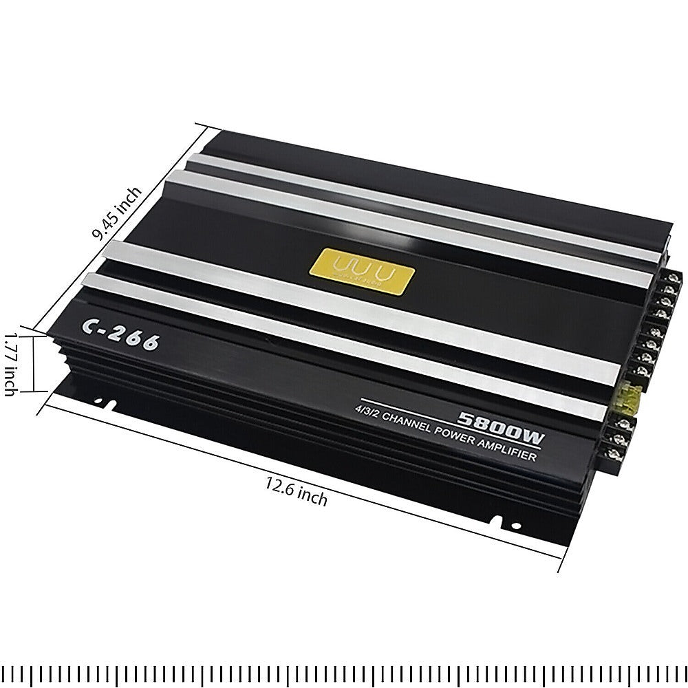 5800W Watt 4 Channel Car Truck Amplifier Stereo Audio Speaker Amp System Device