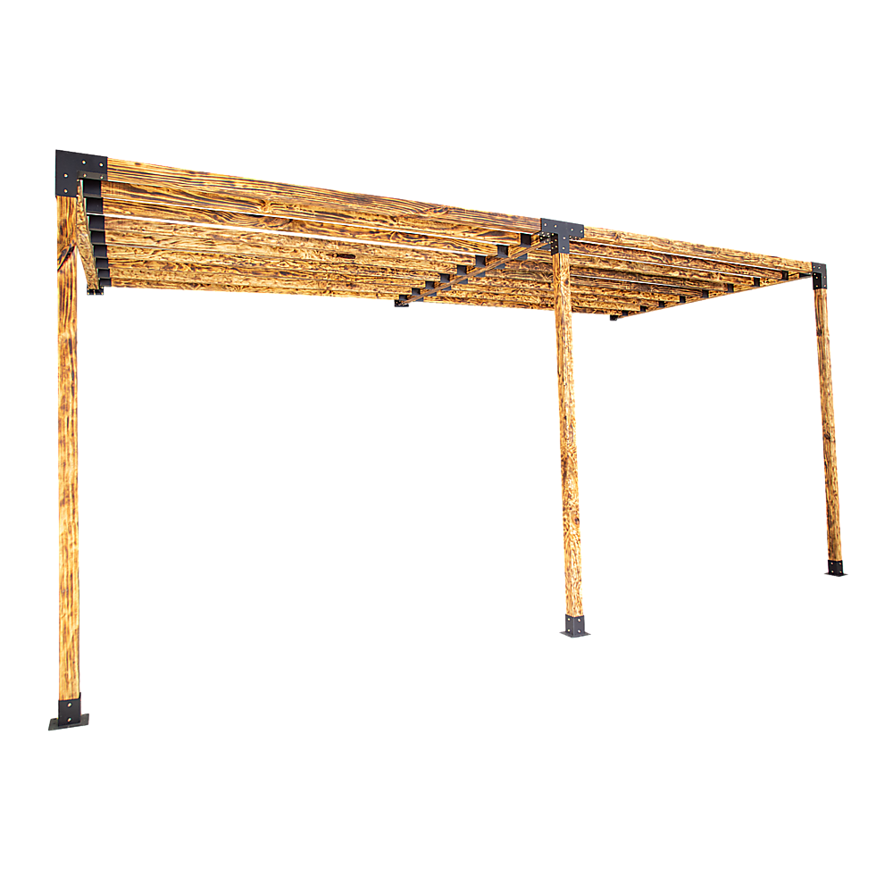 Roof Pergola Gazebo Shed Matte Black Steel Brackets DIY Kits