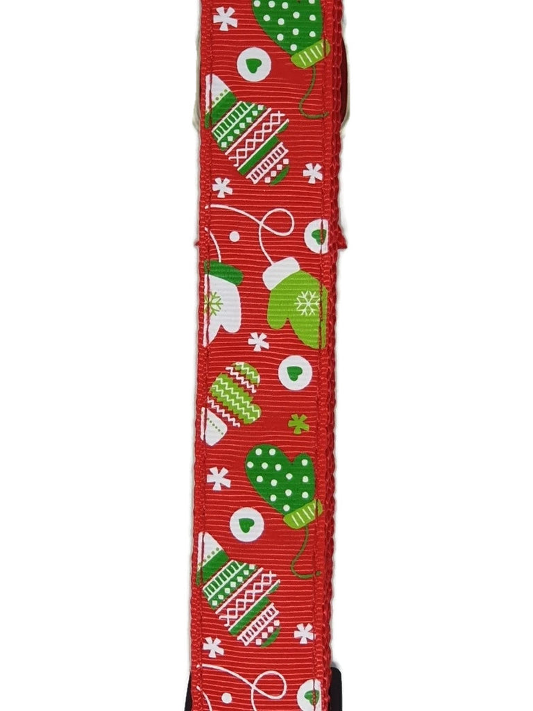 Christmas Dog Collars Adjustable - Moondidley Pets Small Red Mittens