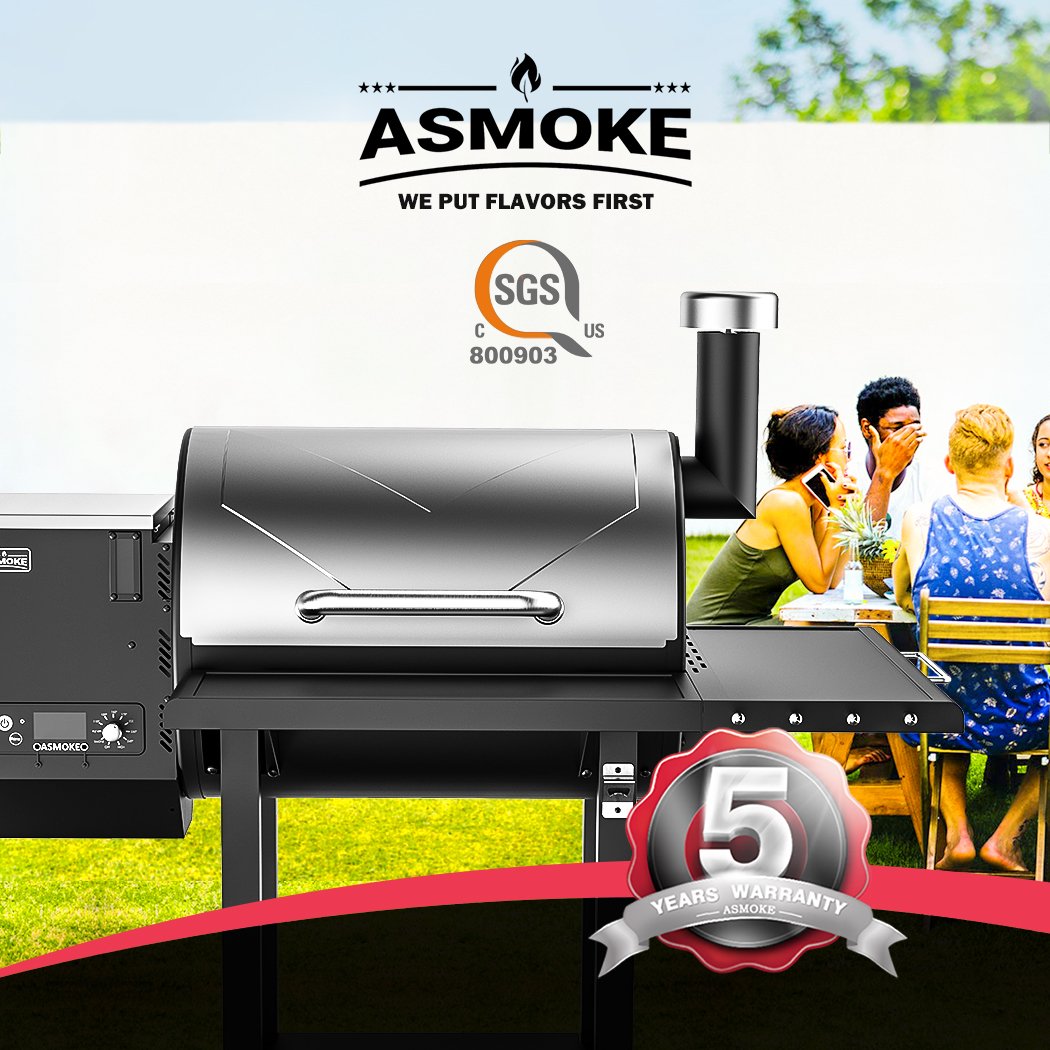 Asmoke AS660N-2 WOOD PELLET GRILL SILVER