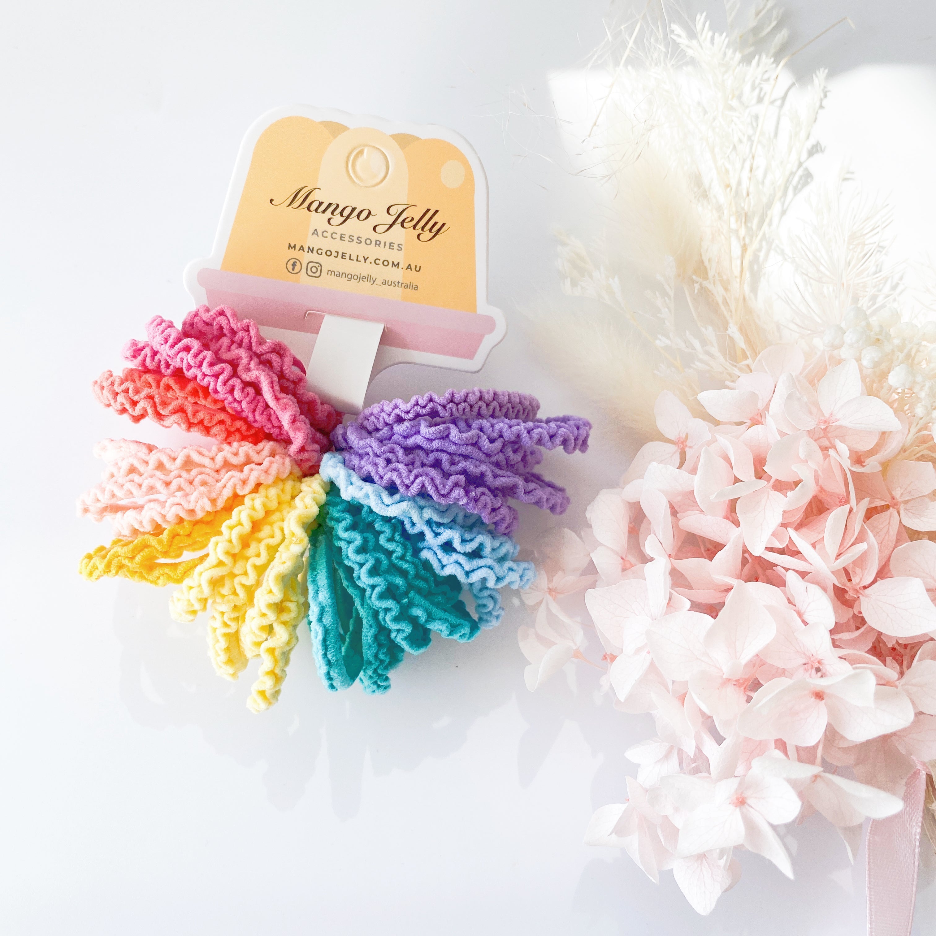 MANGO JELLY Kids Hair Ties (3cm) - Lace Candy -Twin Pack