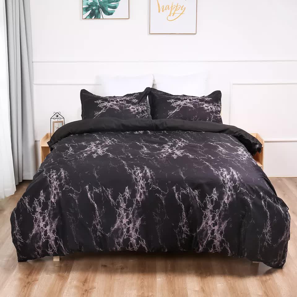 Bold Geometric Print Duvet Cover Set - Eco-Friendly Material-King