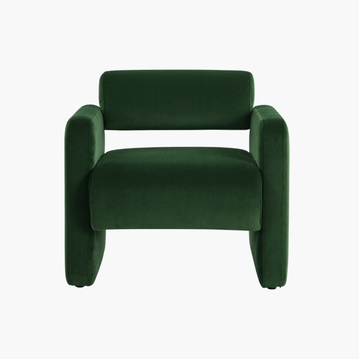 Lilah Modern Boucle Fabric Armchair - Basil Green