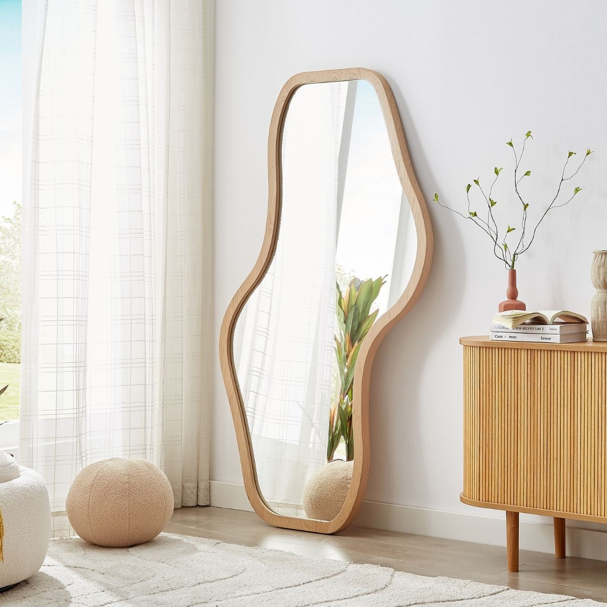 Penny Natural Modern Mirror