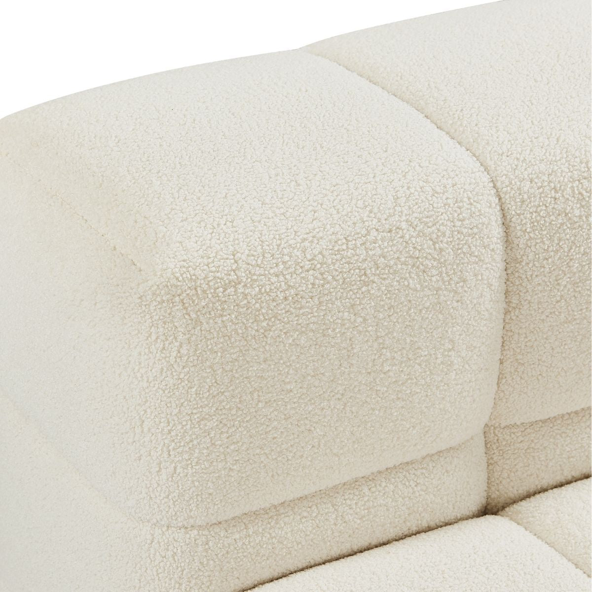 Travis White Boucle Fabric Armchair