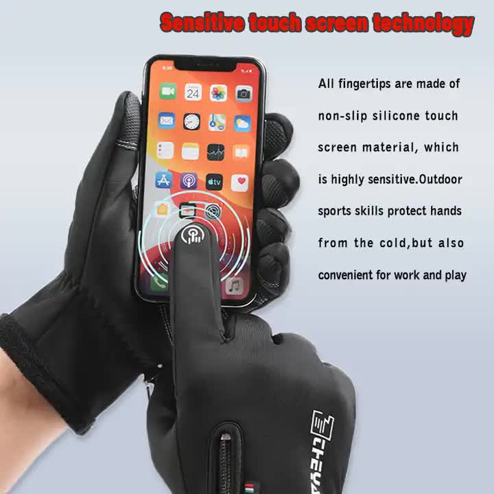 Convertible Fingerless Winter Gloves | Waterproof, Windproof Thermal Gloves with Touchscreen Compatibility Q808  L size Grey