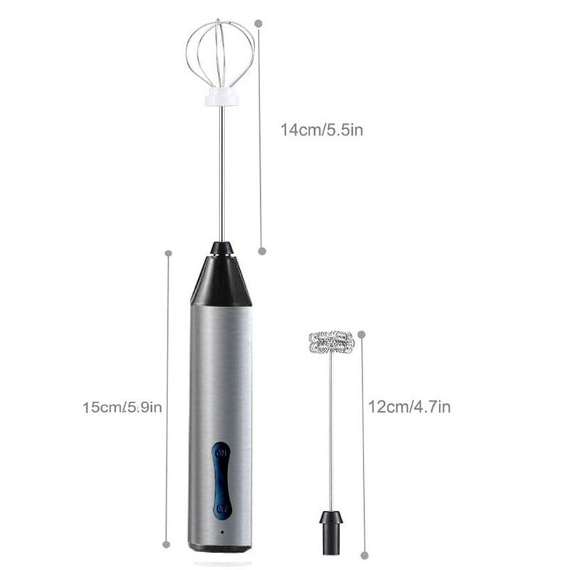 Rechargeable Electric Milk Frother, Handheld Foam Maker, Coffee Frothing Wand, Whisk for Milk, Coffee, and Baking