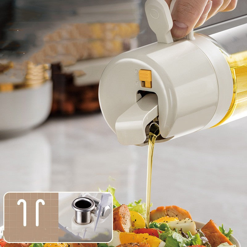 550ml Oil Sprayer and Pourer Bottle - Dual Function for Cooking