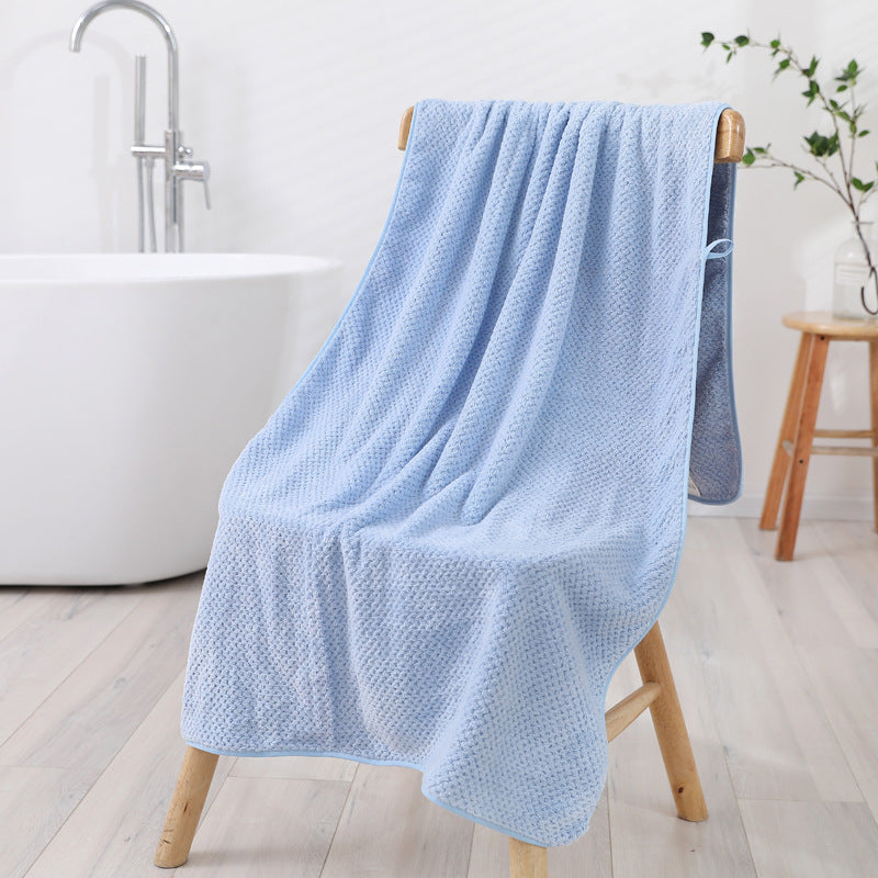 Striped Model Grey Luxury White Bath Towel and Hand Towel Set - Ultra Soft and Absorbent