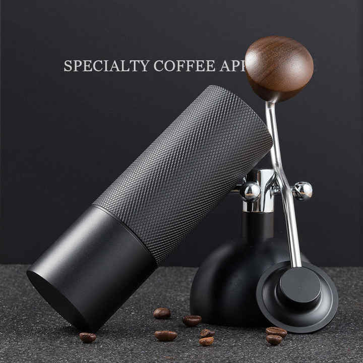 Black Premium Manual Coffee Grinder with Adjustable Ceramic Burr - Compact and Durable for Perfect Coffee Grinding