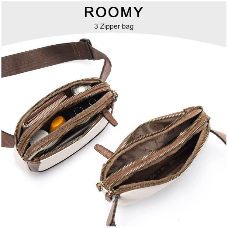 Coffee Adjustable Waterproof PU Leather Waist Bag - Stylish Crossbody Belt Bag for Men & Women