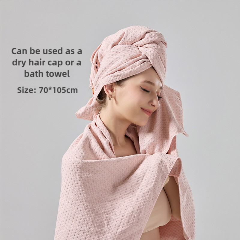 2 Pcs White Super Absorbent Waffle Weave Hair Towel, Multi-Functional Quick Drying Turban for Women, Soft & Fast Drying Head Wrap