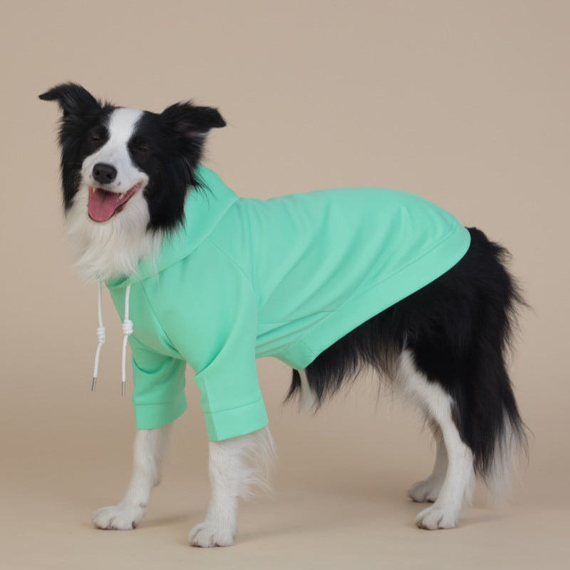 4XL Green Cute Dog Hoodie with Adjustable Drawstring - Available in Various Sizes