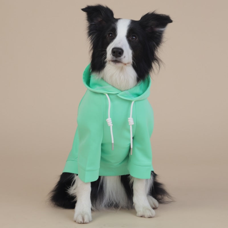 9XL Green Cute Dog Hoodie with Adjustable Drawstring - Available in Various Sizes