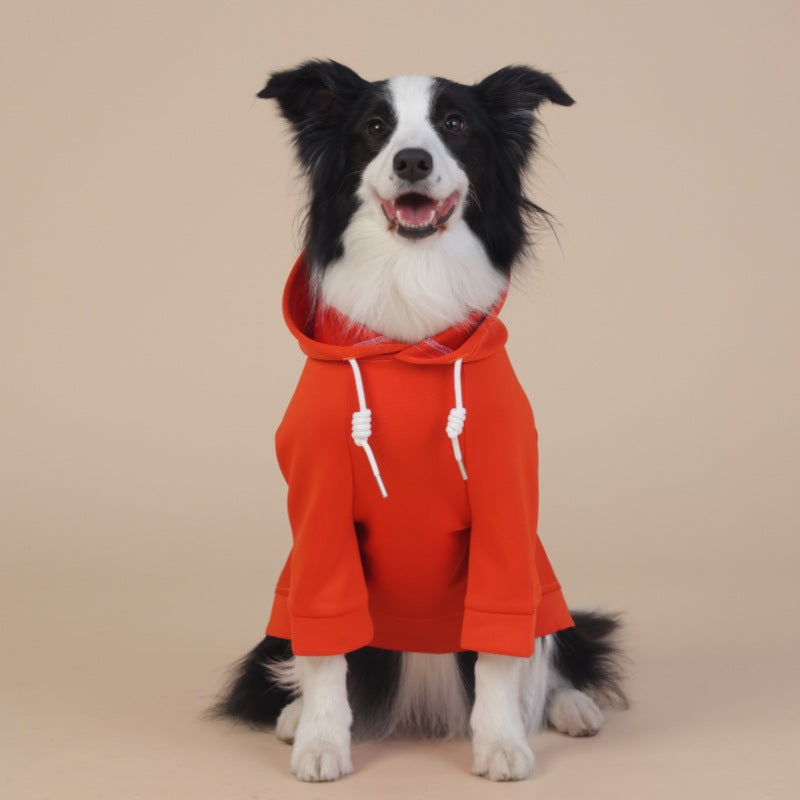 2XL Orange Cute Dog Hoodie with Adjustable Drawstring - Available in Various Sizes