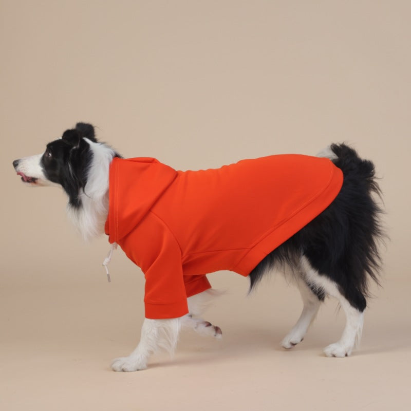 2XL Orange Cute Dog Hoodie with Adjustable Drawstring - Available in Various Sizes