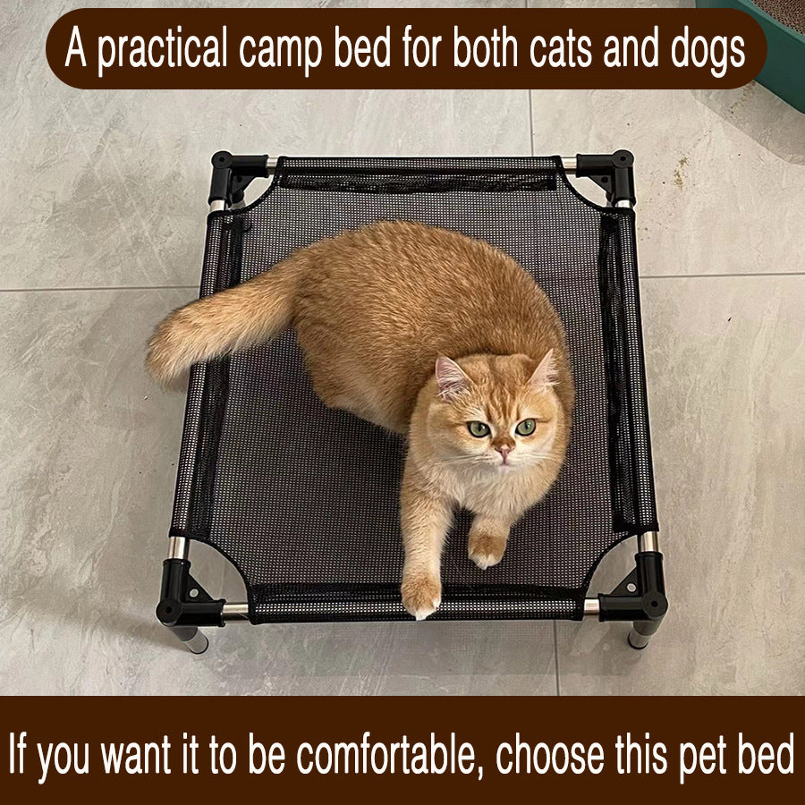 L Breathable and Cooling Elevated Pet Bed - Perfect for Dogs, Provides Comfort and Airflow