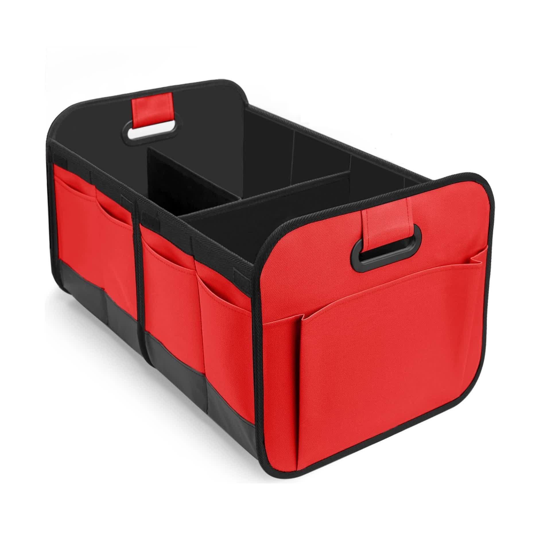 Foldable Fabric Car Trunk Organizer - Collapsible Storage Box for Vehicle Organization 60x37x31cm