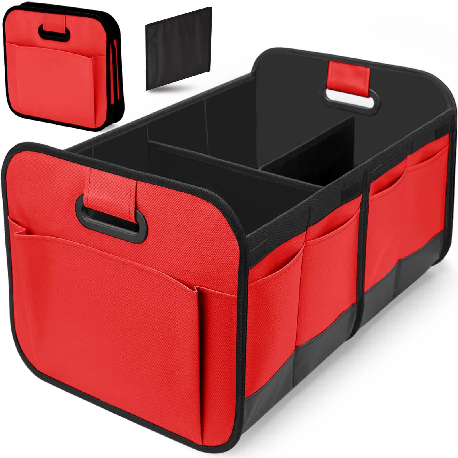 Foldable Fabric Car Trunk Organizer - Collapsible Storage Box for Vehicle Organization 60x37x31cm