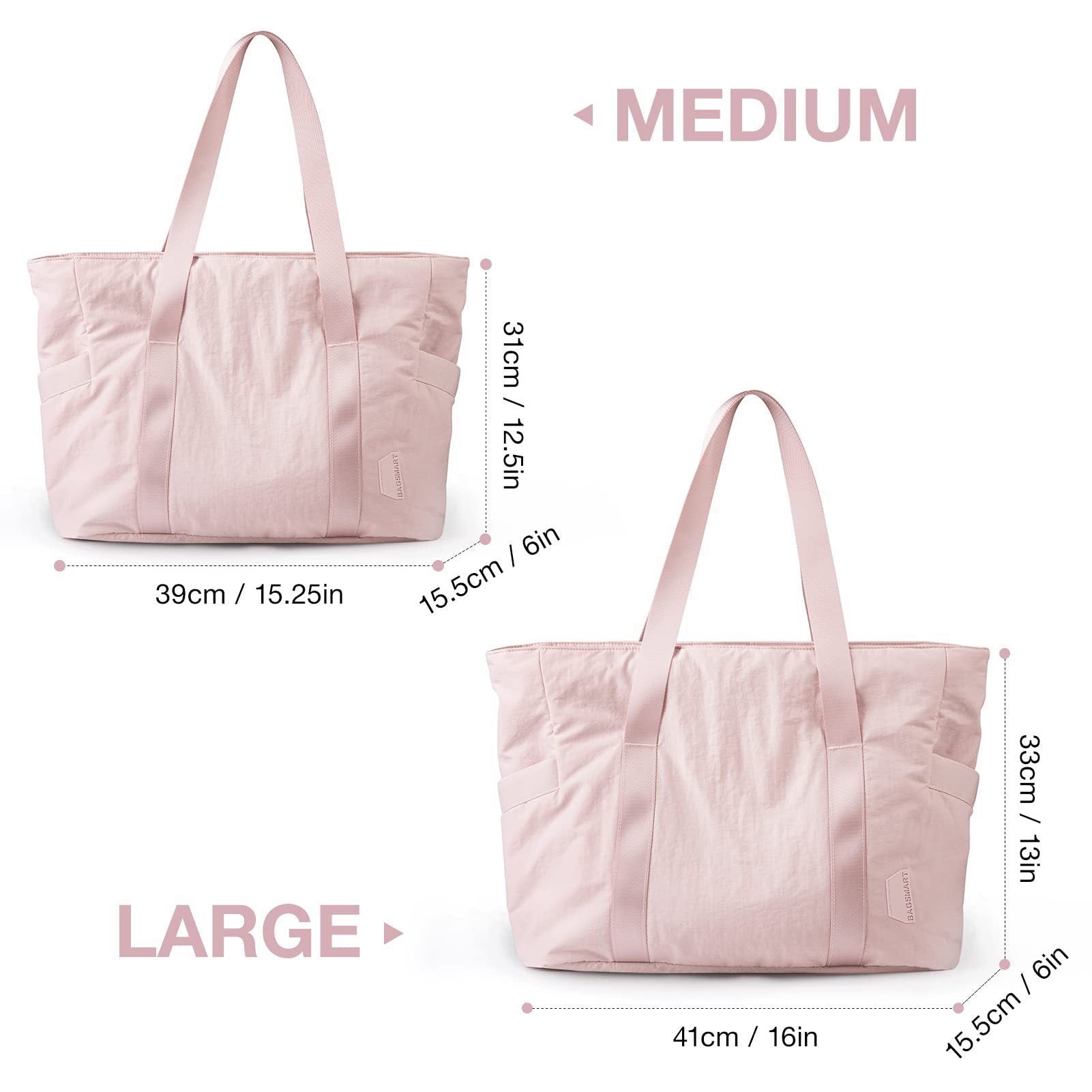 Off White Stylish and Practical Water-Resistant Tote Bag for Daily Use & Yoga - Spacious with Convenient Compartments