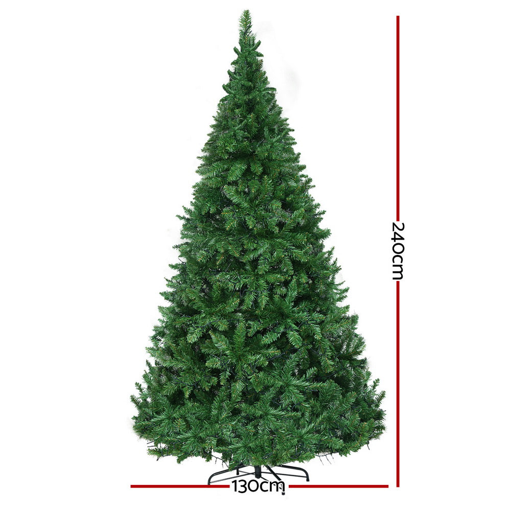 Jingle Jollys Christmas Tree 2.4m Xmas Tree Decorations 1488 LEDs