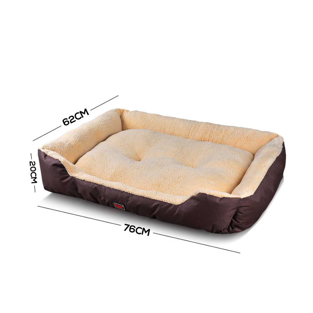 PaWz Pet Bed Mattress Dog Cat Pad Mat Cushion Soft Winter Warm Large Brown