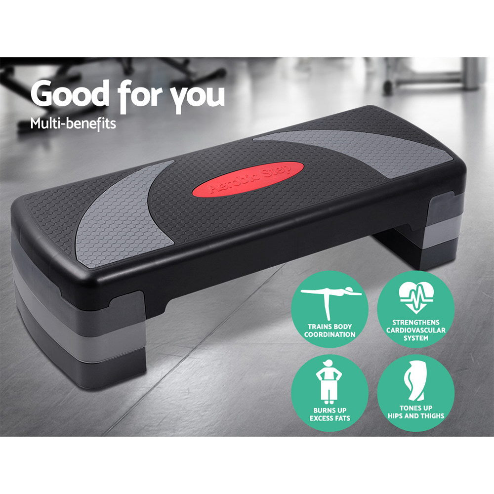 Everfit 3 Level Aerobic Step Exercise Stepper 78cm Gym Home Fitness