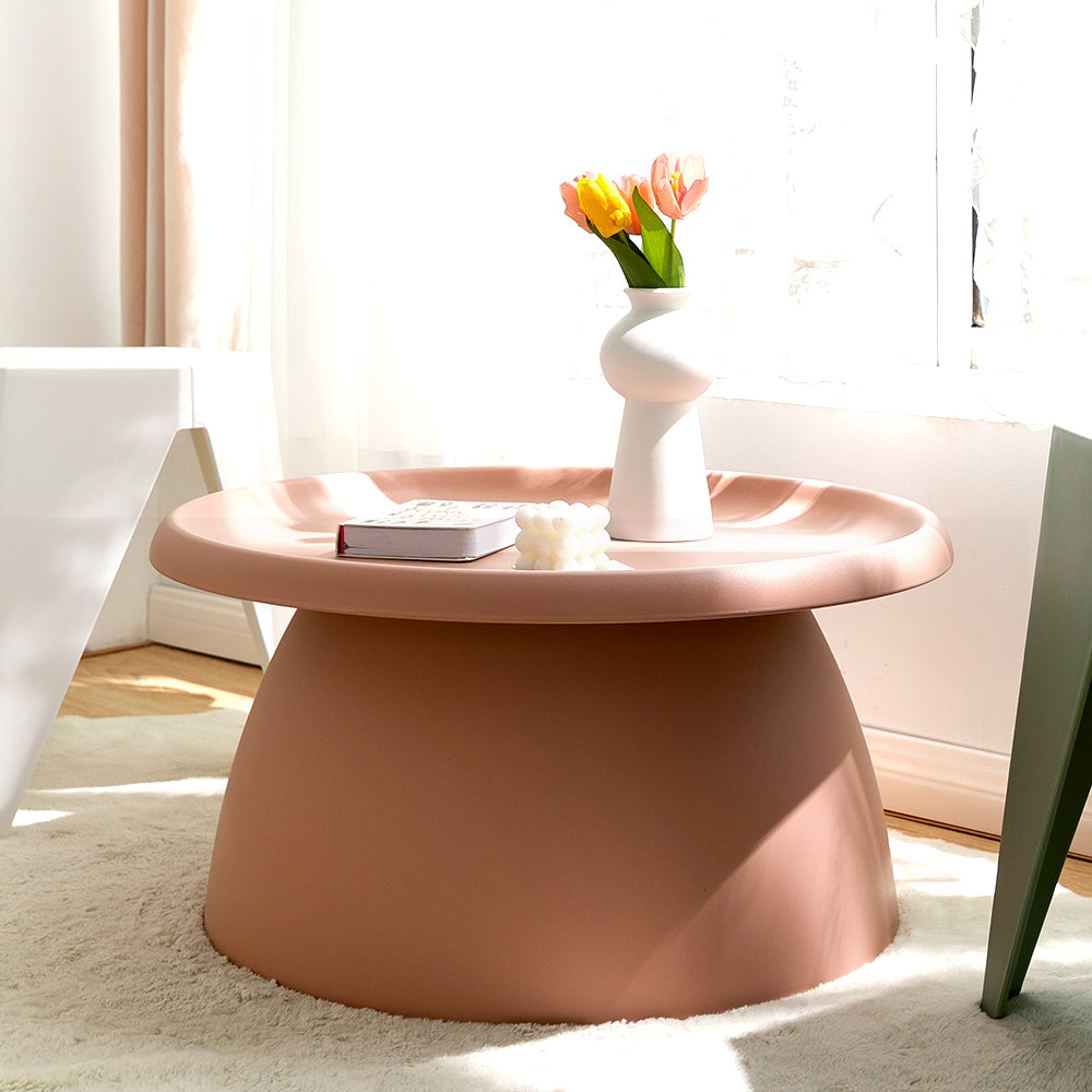 ArtissIn Coffee Table Round 71CM Plastic Pink