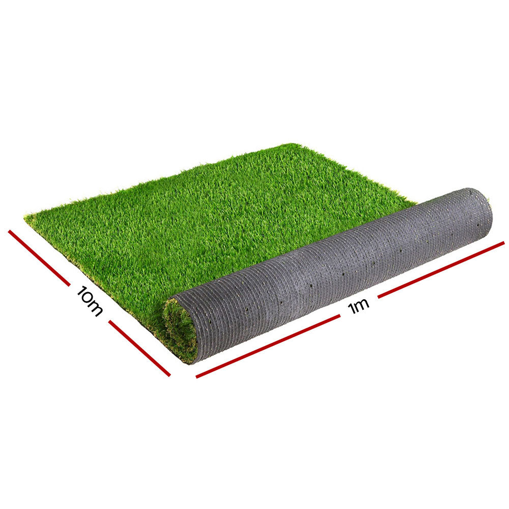 Primeturf Artificial Grass 20SQM 20mm Synthetic Fake Lawn Turf Plant Plastic 4-coloured 1mx10m