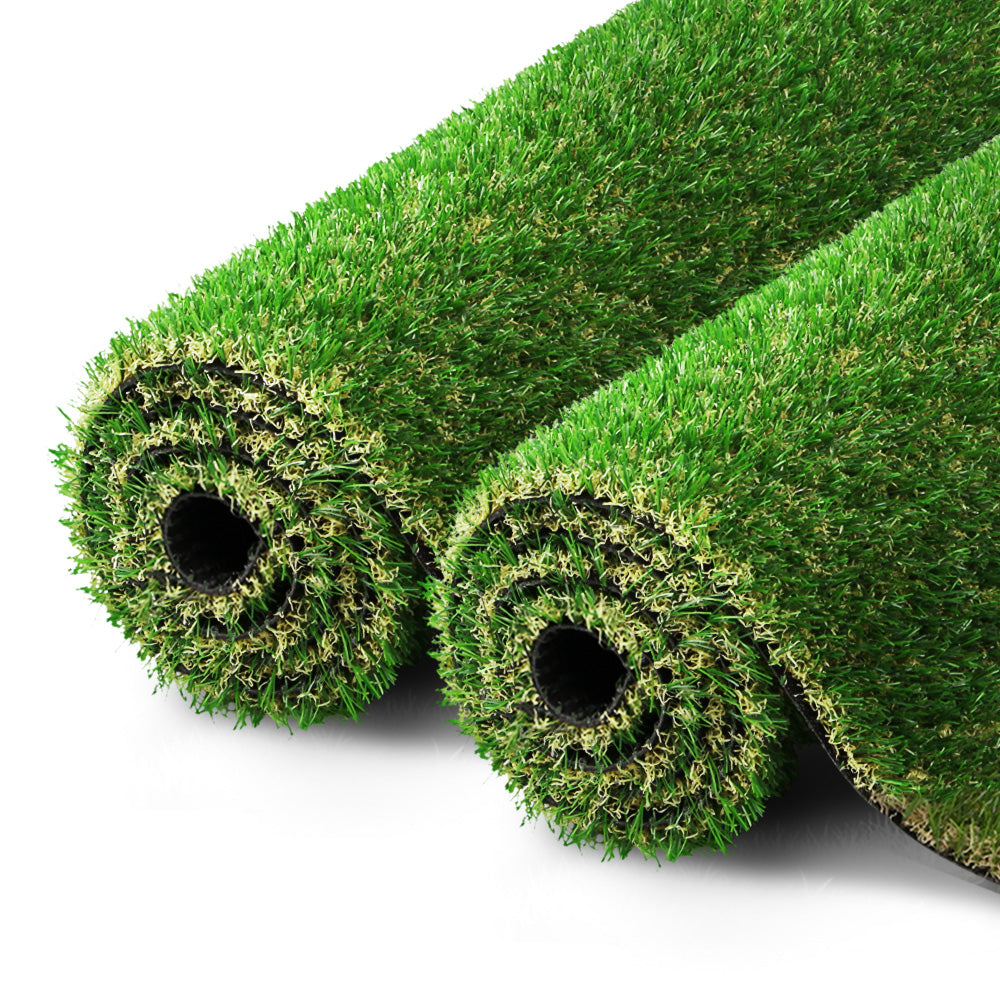 Primeturf Artificial Grass 20SQM 30mm Synthetic Fake Lawn Turf Plastic Plant 4-coloured 2mx5m