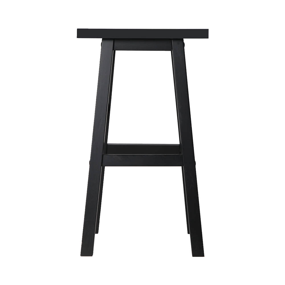 Artiss Bar Stools Kitchen Counter Stools Wooden Chairs Black x4