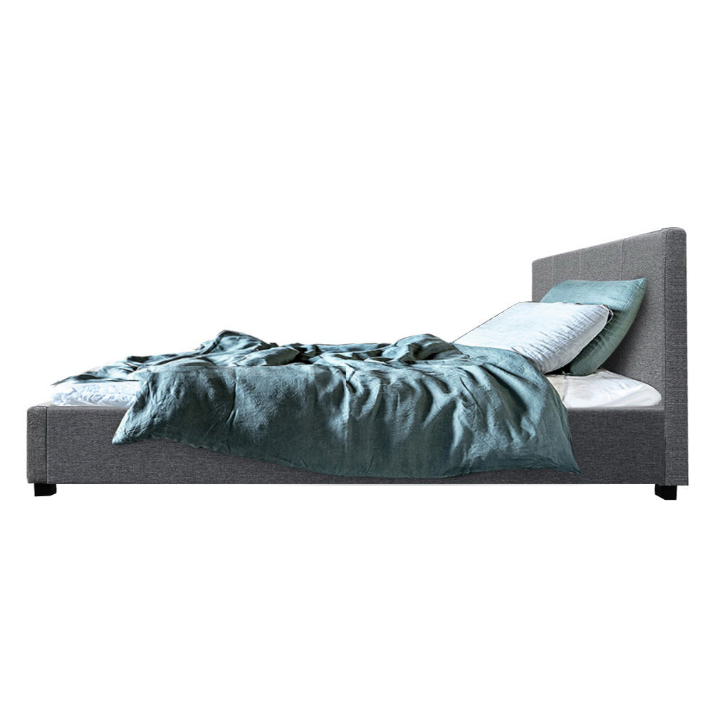 Artiss Nino Bed Frame Fabric - Grey King Single