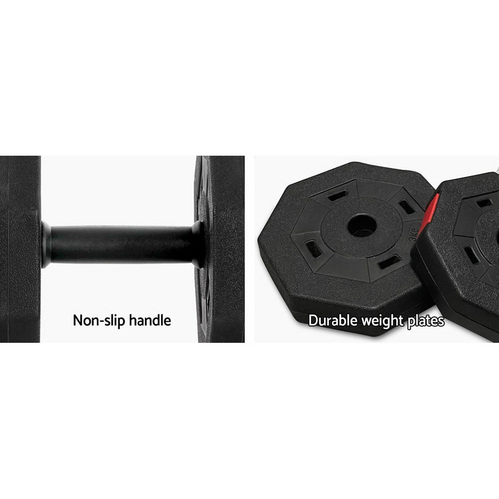 Everfit 40kg Dumbbells Barbell Set Adjustable Dumbbell Weight Lifting