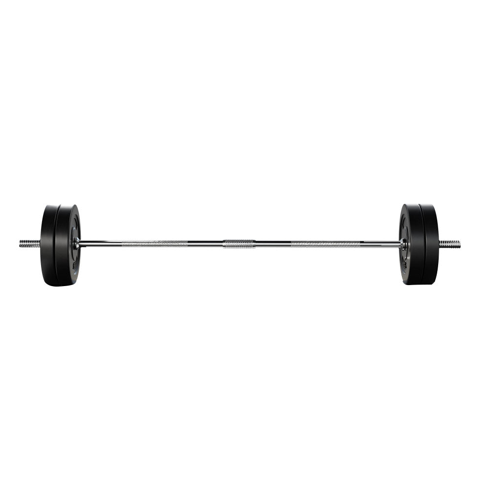 Everfit 28kg Barbell Set Weight Plates Bar Lifting Bench 168cm