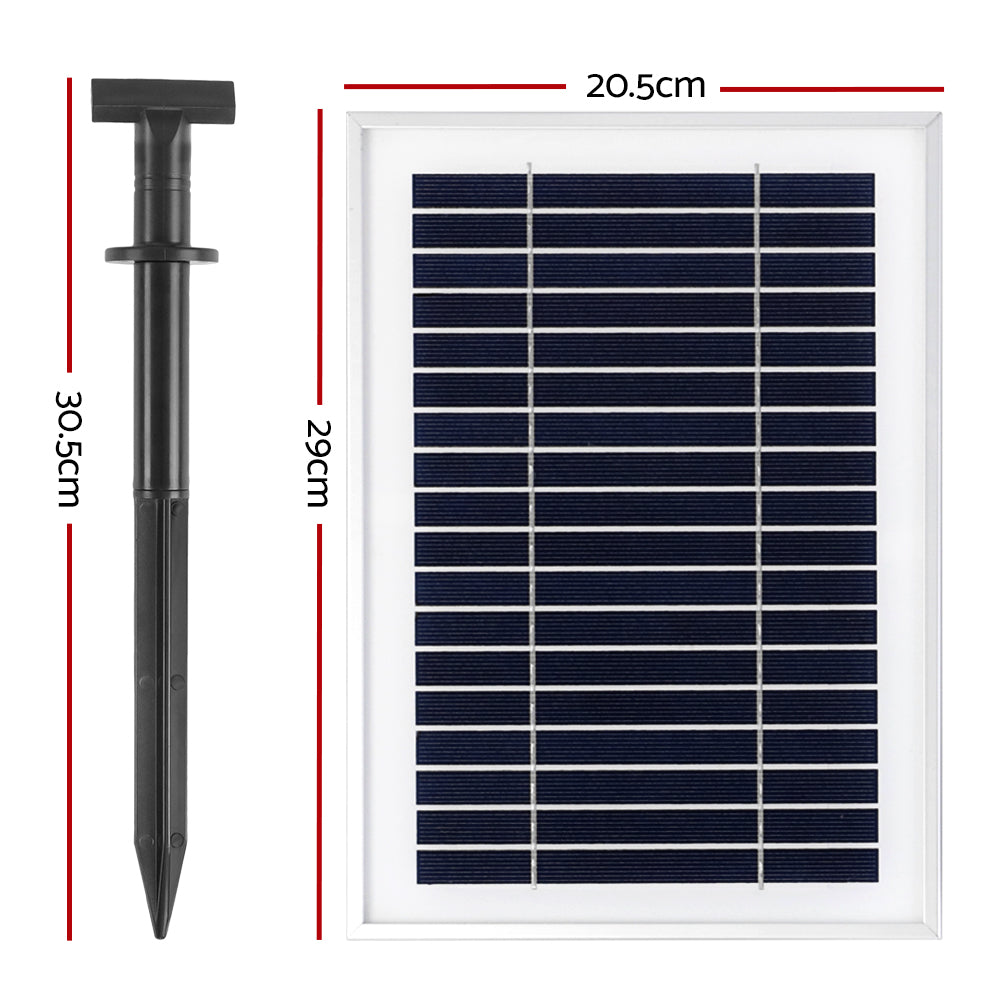 Gardeon Solar Pond Pump with Battery Kit LED Lights 4.3FT