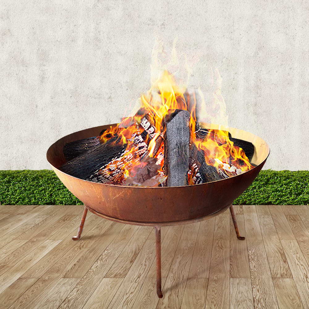 Grillz Fire Pit Cast Iron Rustic 70cm