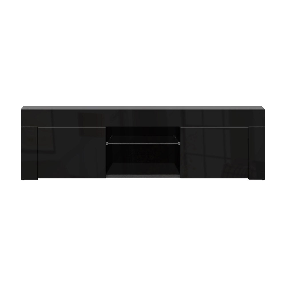 Artiss Entertainment Unit TV Cabinet LED 130cm Black Angus