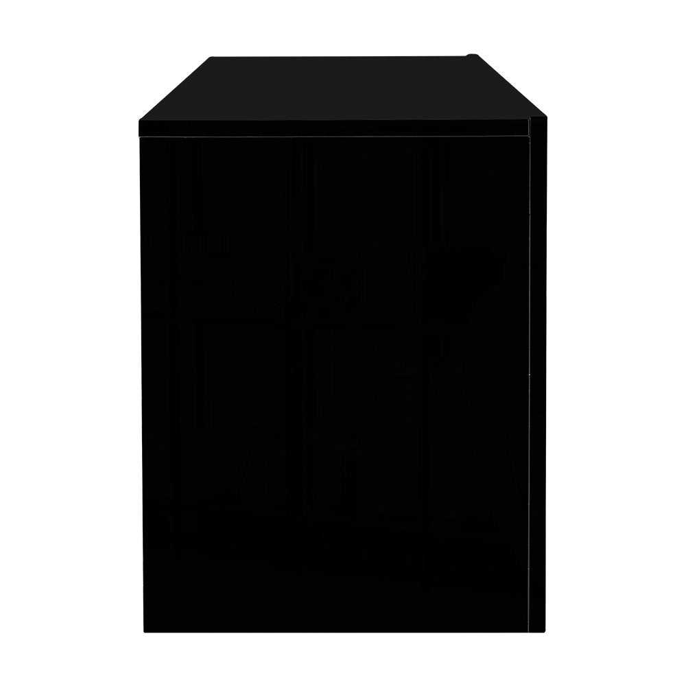 Artiss Entertainment Unit TV Cabinet LED 130cm Black Elo