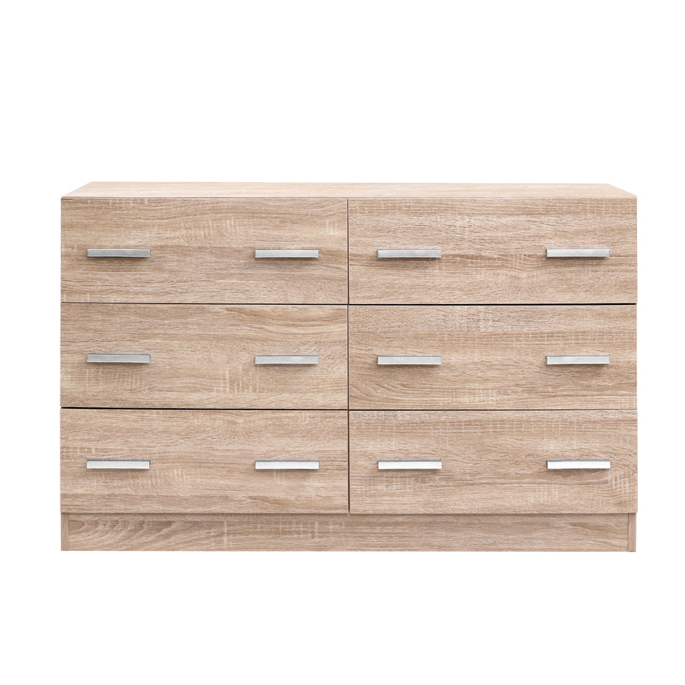 Artiss 6 Chest of Drawers - VEDA Oak