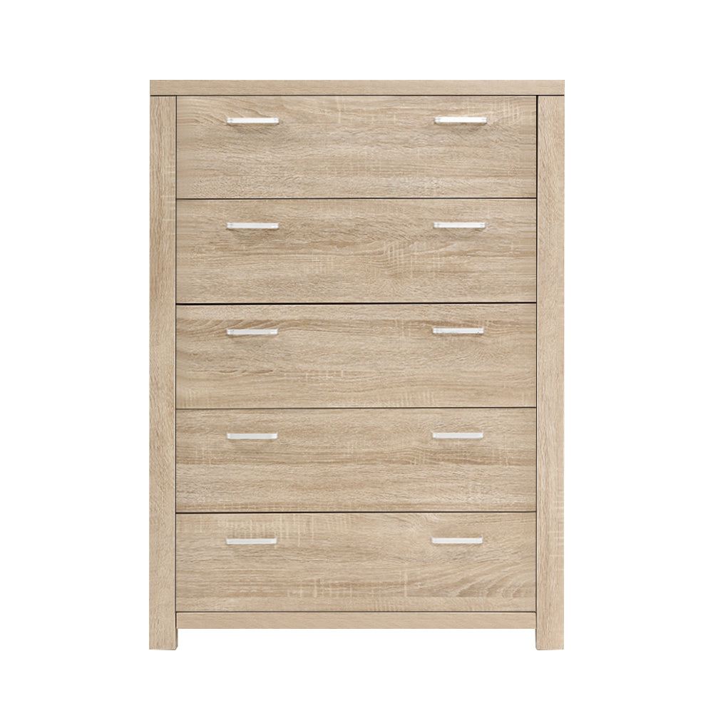 Artiss 5 Chest of Drawers - MAXI Pine