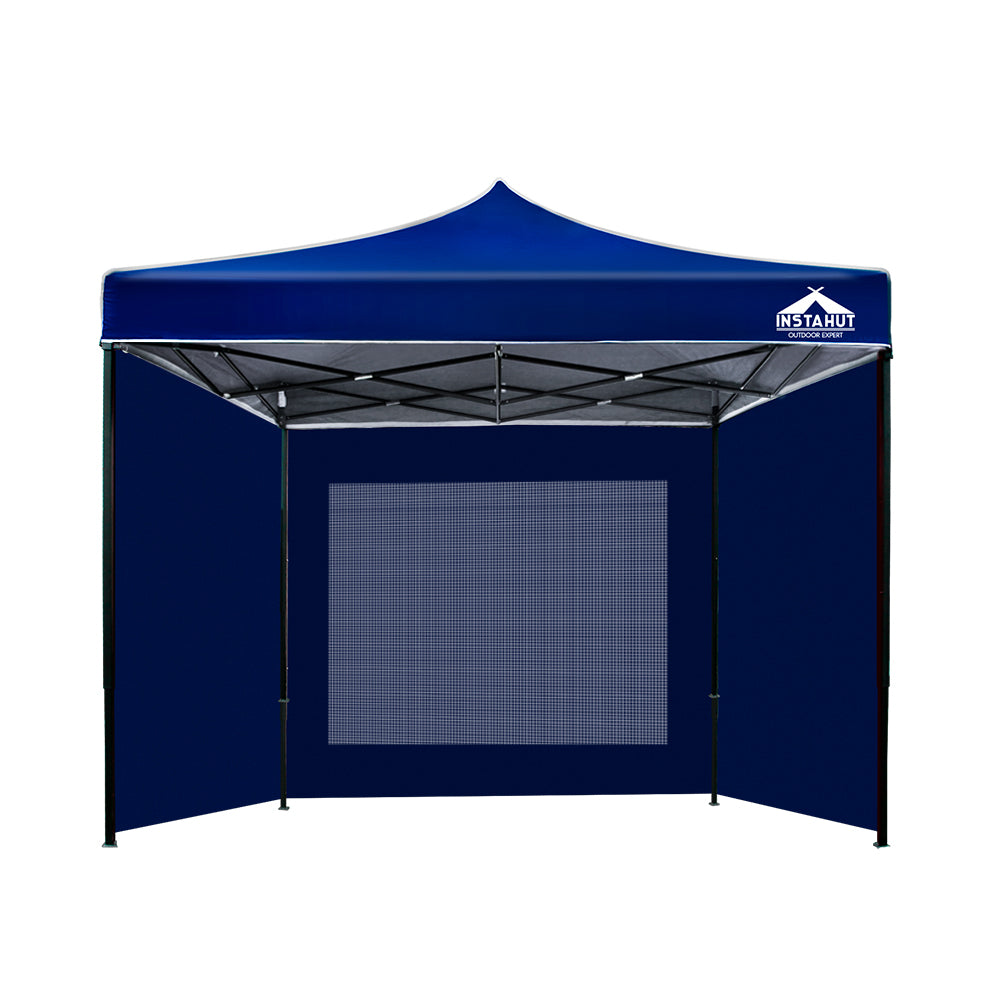 Instahut Gazebo 3x3 Pop Up Marquee Folding Tent Wedding Gazebos Camping Outdoor Shade Canopy Blue