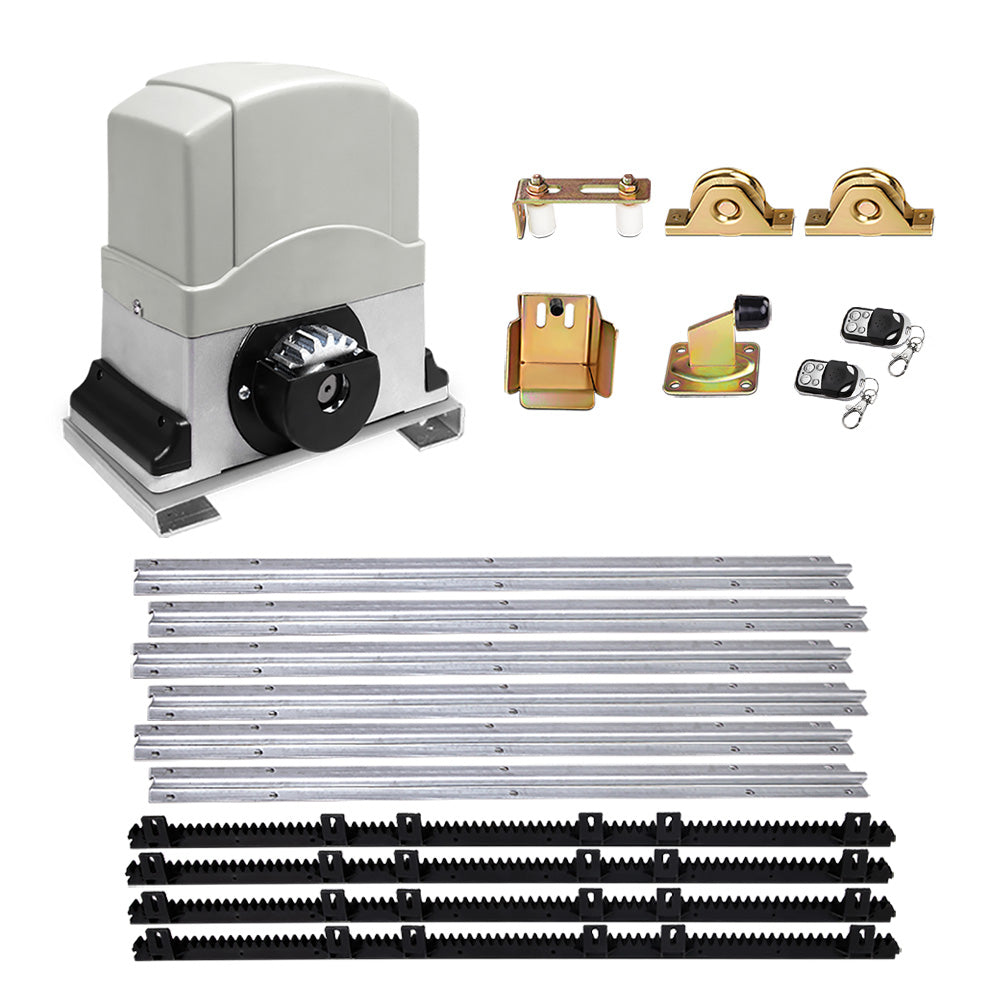 LockMaster Electric Sliding Gate Opener 1200KG With Hardware Kit 4M Rail