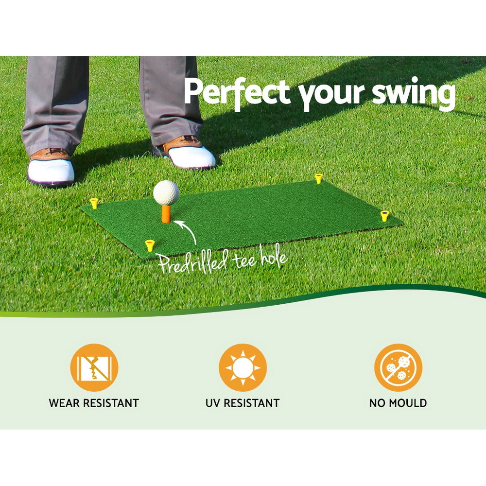 Everfit Golf Hitting Practice Mat Portable Driving�Range�Training Aid 60x30cm