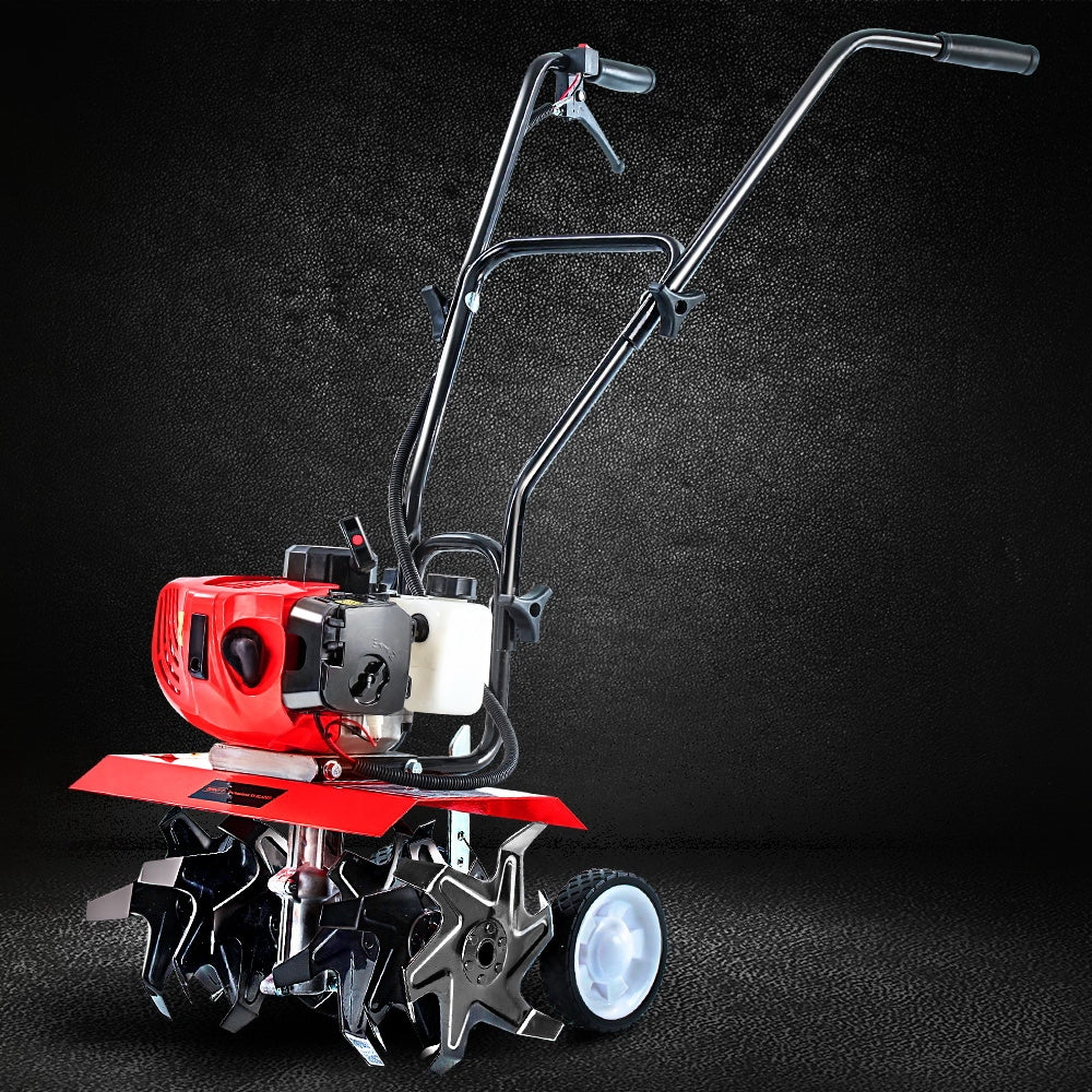 Giantz 72CC Tiller Garden Cultivator Rototiller 6 Blades Soil Plower Mini Rotary Hoe